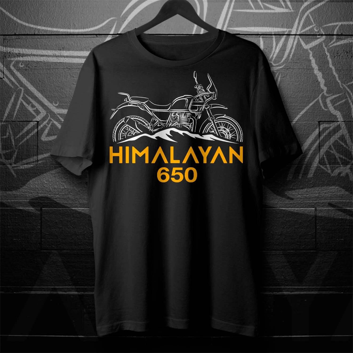 

Black men s and women s T-shirt Royal Enfield Himalayan 650 M
