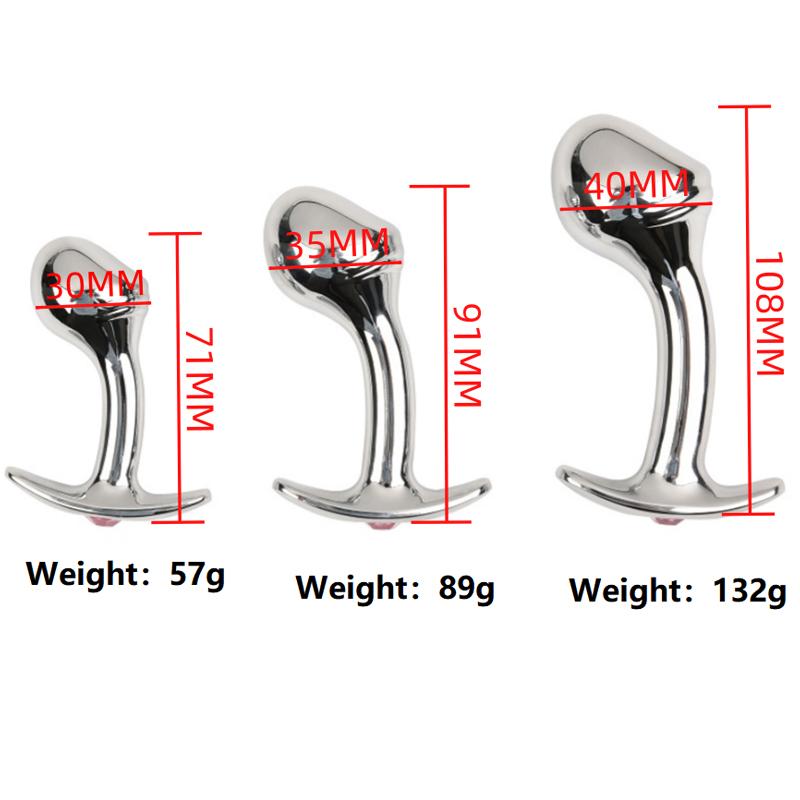 Anal Beads Butt Plug Set Fake Dildo Metal Anal Plug Wearable Insert Sex Toy For Male Female