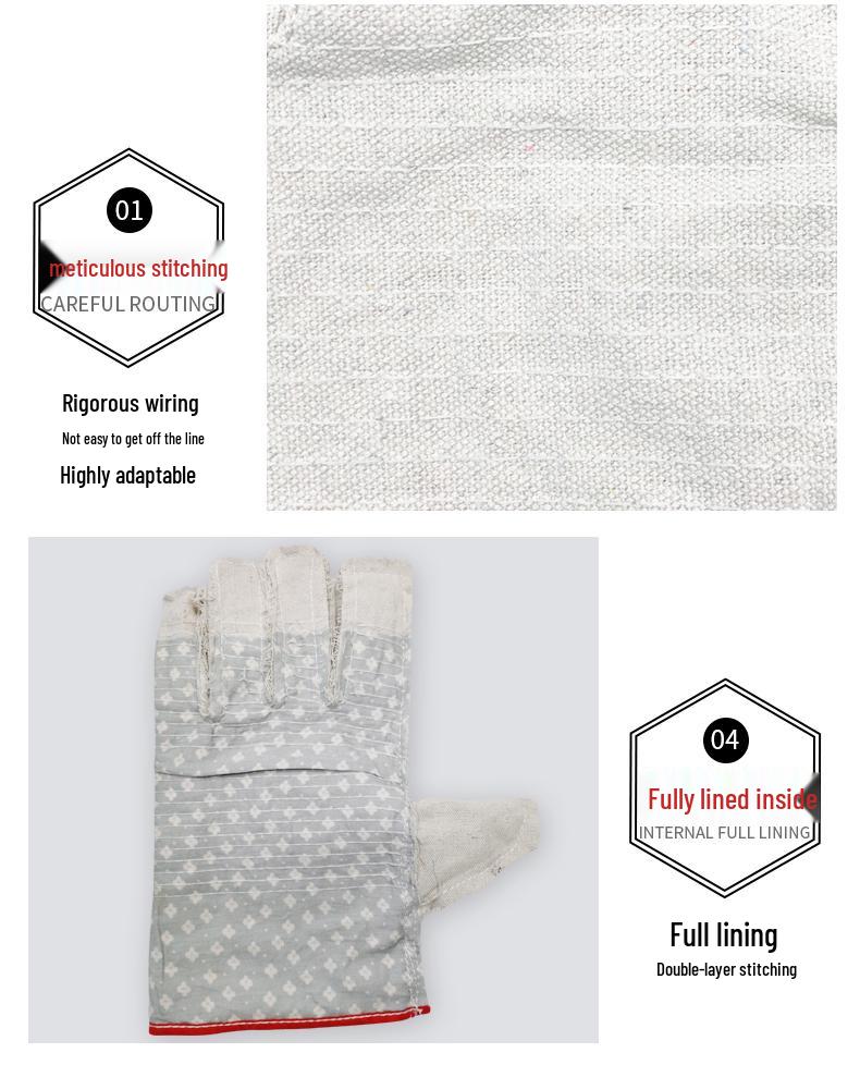 Hao An Xing 24-Strand Double-Layer Canvas Gloves for Welders - Wear-Resistant, Thickened Labor Protection