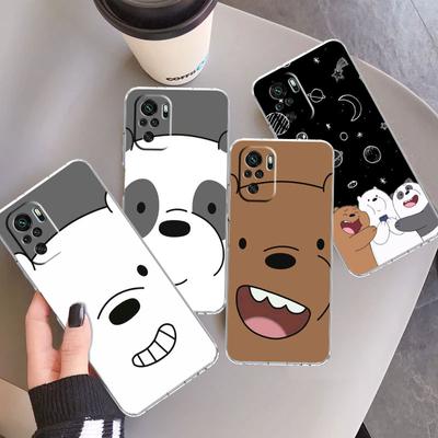 Clear Case For Xiaomi Redmi Note 11 Pro 10 9 9S 8 8T 7 9A 9C 9T 10 10C K40 Transparent Soft Phone Cover We Bare Bears Cartoon