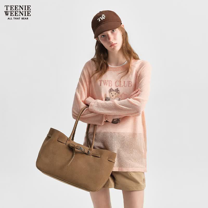 Teenie Weenie Women's Bear Cartoon Knit Sweater