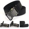 Automatic Buckle Men's Belt Quick Release Weave Waist Band  Outdoor Leisure Sports