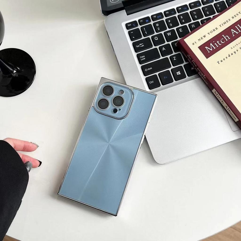 Luxus-LP-CD-Textur-Beschichtung Linsenschutz Handyhülle Für iPhone 16 15 14 Plus 13 Pro Max Laser Aurora Dazzle Stoßfeste Hülle