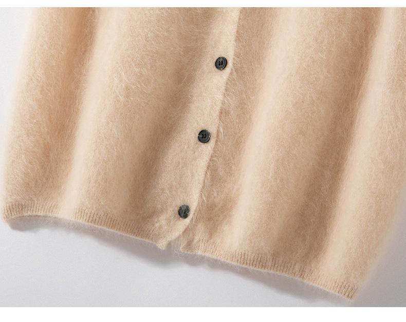 Women's 100% Cashmere Brushed V-Neck Vest Top - Autumn/Winter Layering Essential