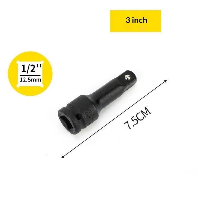 1Pcs 75/125/250Mm 1/2" Drive Impact Extension Bar Pneumatic Sleeve Extension Rod Electric Wrench Socket Tools