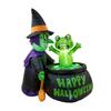 Inflatable Witch with Frog Builtin LED Pot Outdoor for Yard, Lawn