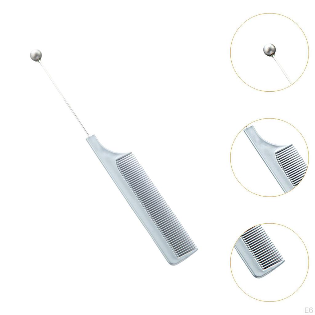 3 Pieces DIY Beaded Hair Combs Hairdressing Comb Women Girls Cutting Styling Grooming