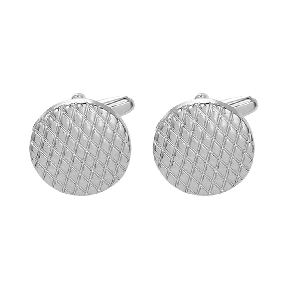 

2026 High Quality Fish Scale Pattern Mens Cufflinks Round Cuff Links For Suit Shirt Tuxedo Decoration
