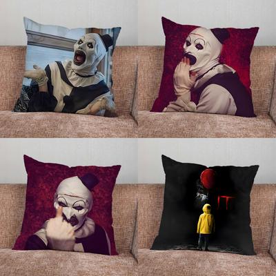 Art The Clown T-Terrifiers Pillow Case For Home Bedroom Car Office Decoration Living Room Sofa Cushion Cover Suitable