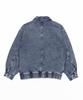 WEGO Unisex Flight Korean Loose Size Denim Men's Jacket, Outerwear, Streetwear, Style, Fit, Oversized, Winter/Spring Wear, L, Medium-Dark