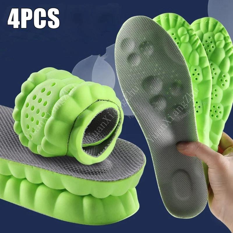 2/4/6Pcs Sport Shoes Insoles Soft Plantar Fasciitis Insole for Feet Arch Support Orthopedic Foot Pads Shock Absorption Shoe Sole