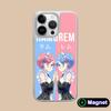 ReZero Rem Ram Silver Plating Magsafe Mobile Phone Case for iPhone 17 16 15 14 13 12 11 Air Pro Max Plus Colorful Cover