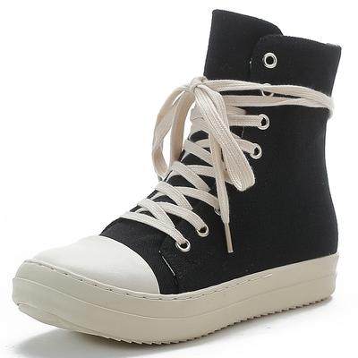 Vintage Platform Women Sneakers High Top Cross Tied Men's Casual Shoes Leisure Brand Design Lace Up Fashion Shoes Zip Botas
