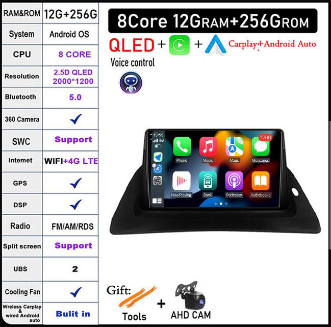 For Renault Kangoo 2009 2012 2015 2016 2017 2018 Car Radio Multimedia Video Player Navigation Android Auto