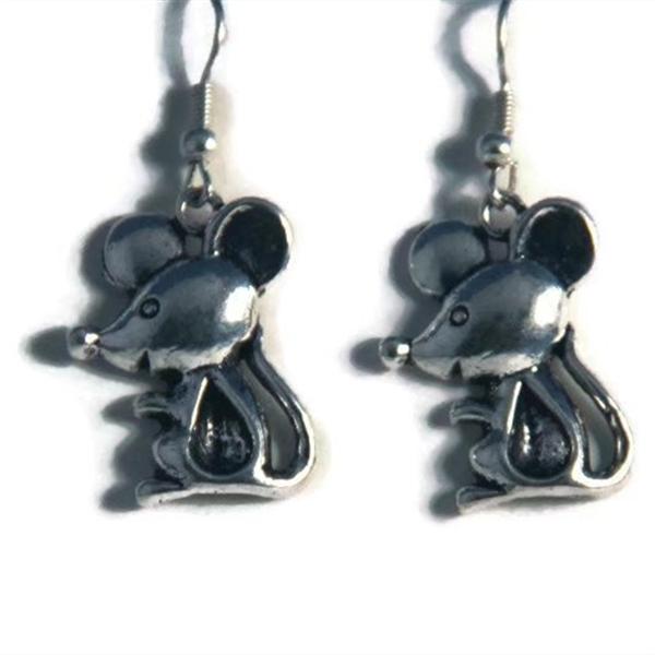 

Антикварные серебряные серьги в виде мышей, украшения в виде мышей, украшения по знаку зодиака