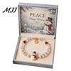 Daily Wear Bracelet Christmas Bracelets for Women, Santa Claus Elk Snowman Tree Beaded Bracelet, Holiday Jewelry Gifts Stocking Stuffers, Party Favors