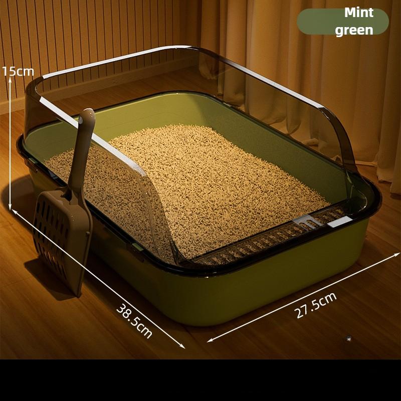 Semi-closed Cat Litter Box Oversized Splash-proof Thickened Cat Toilet Pet Supplies Cat Litter Box Oversized Deodorant