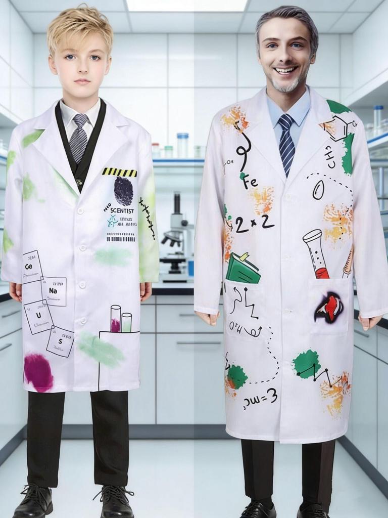 Children's Mad Scientist Halloween Costume - White Coat Role-Playing Set