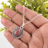 Black Rhodonite Stone 925 Sterling Silver Best Friend Gift Anniversary Pendant PP-26-27