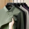Autumn And Winter Heavy 260G Mamba Cotton Lapel Men'S Long-Sleeved Polo Shirt Light Business Versatile Solid Color Men'S Polo Shirt