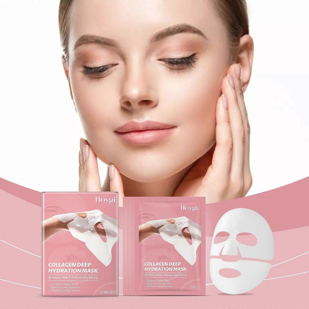 Hoygi Collagen Moisturizing Anti-Wrinkle Face Mask (Boxed) Moisturizing, Nourishing, And Hydrating 3-In-1 Smooth Facial Skin Mask