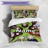 3pcs Duvet Cover Set (1*Duvet Cover + 2*Pillowcase, Without Core), Custom Name Genshin Impact Pattern Bedding Set, Home Bedroom Decor Gift