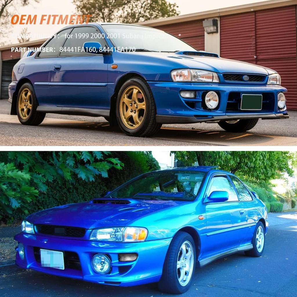 ADIIL Clear Lens LED Front Bumper Signal Side Marker Light Housing For 1999-2001 Subaru Impreza Side Marker Corner Parking Turn Signal Light