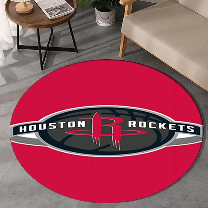 Rockets Basketball Team Round Rug for Livingroom,Bedroom, Palyroom, Chair Rug, Area rug, Circle Carpet, Large Size Fan Christmas gift