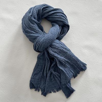 Herbst Winter Baumwolle Leinen Herren Schal Weich Warm Halstuch Kurze Quaste Schals Lässige Herren Accessoires Bufandas Schals