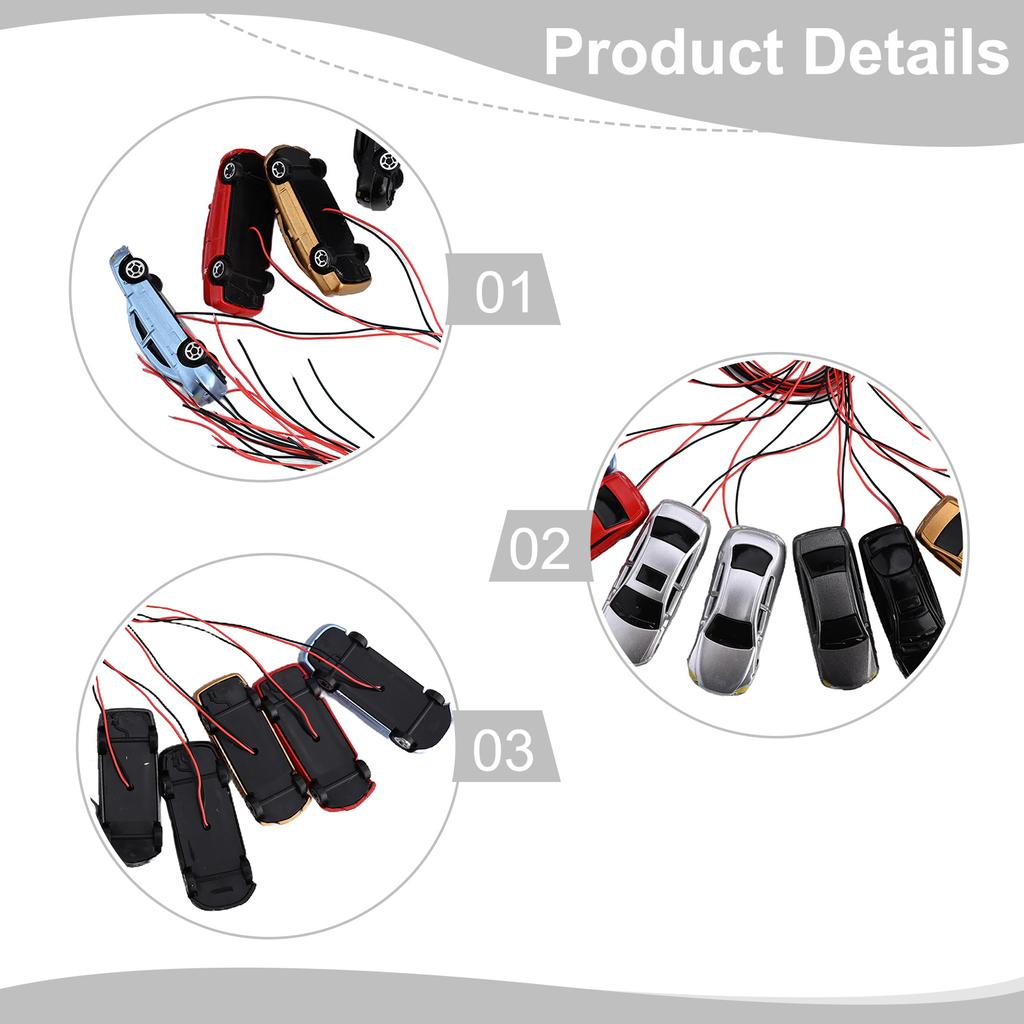 10Pcs/Set 1:87-1:100 H0 In The Illuminated Model Car Train With Wires And Bulbs 45x16x11mm For H0/ TT-Gifts