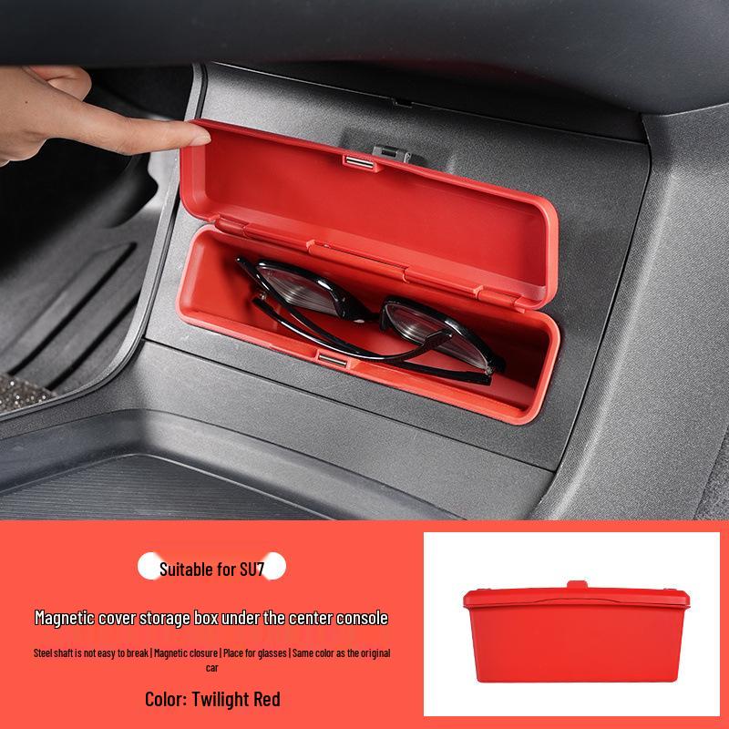 Xiaomi SU7 Lower Console Glasses Case & Storage Organizer for Small Car Accessories