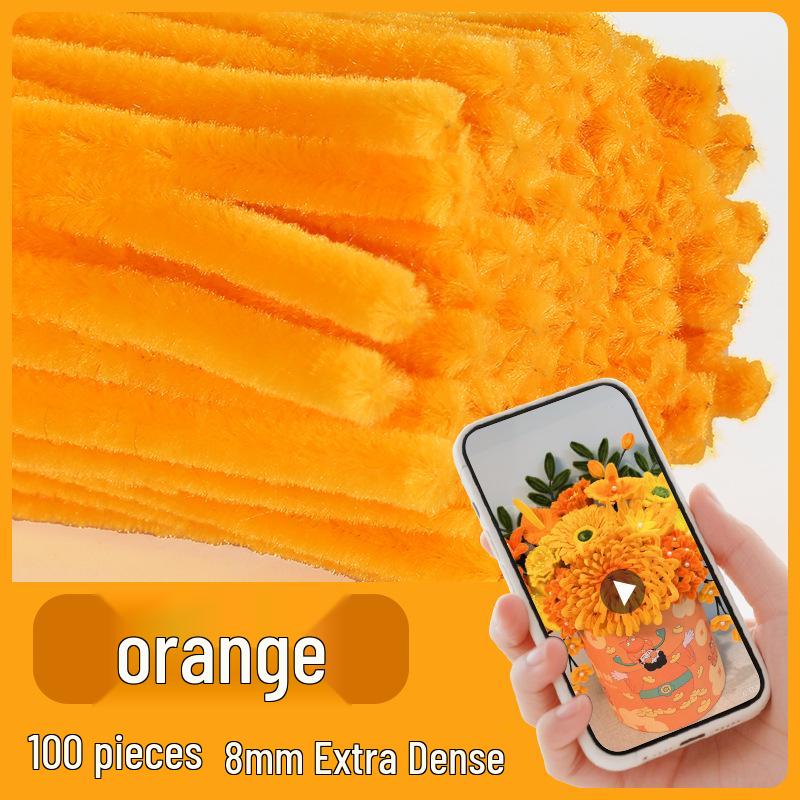 Colorful Chenille Sticks: Craft Pipe Cleaners for Kids' Velvet Flower Bouquets