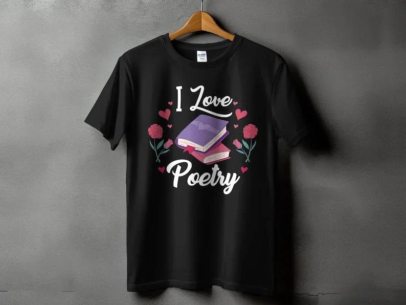 Cute Book Lover Tshirt Floral Heart Design Rounisextic Novel Reading Unique Graphic Shirt Gift Cozy Casual Wear Top