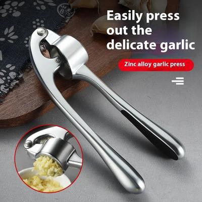 New Garlic Press Easy To Squeeze Clean with Soft Easy Squeeze Ergonomic Handle Zinc Alloy Garlic Mincer Crusher Kitchen Tools
