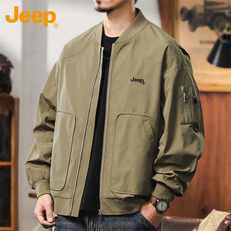 Jeep Men's Autumn/Winter Loose-Fit Bomber Jacket