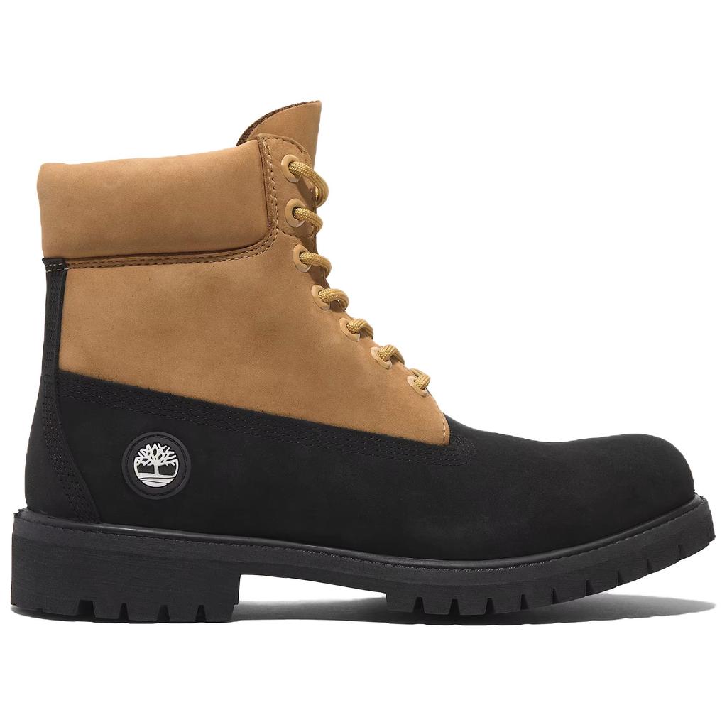 Timberland Premium Series Comfortable Versatile Short Martin Boots Men Boots Black Yellow TB0A2P6WEMJ