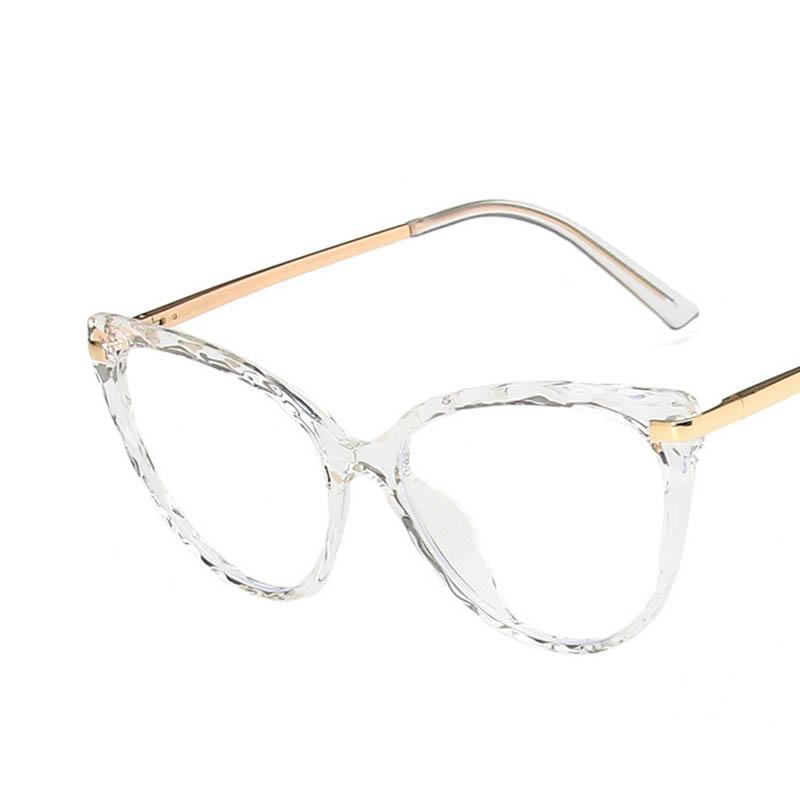 Metal Irregular Rhombus Frame Women'S Nearsighted Glasses Anti-Glare Spring Hinges Myopia Glasses -0.5 -1.0 -2.0 To -6.0