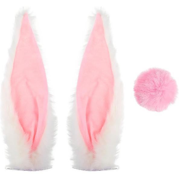 

FAVOMOTO 1 Set Helmet Rabbit Ears and Tail Decors Motorbike Helmet Decorative Accessories 32X11cm