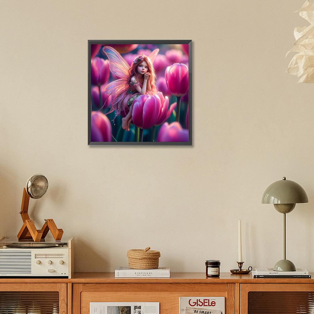 5D-Diamantmalerei zum Selbermachen, kompletter runder Bohrer, Mädchen-Set, Heimdekoration, Kunsthandwerk, 30 x 30 cm