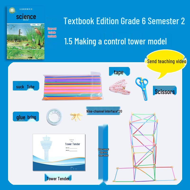 

6th Grade Science Experiment Kit: Second Semester Textbook & Tower Model