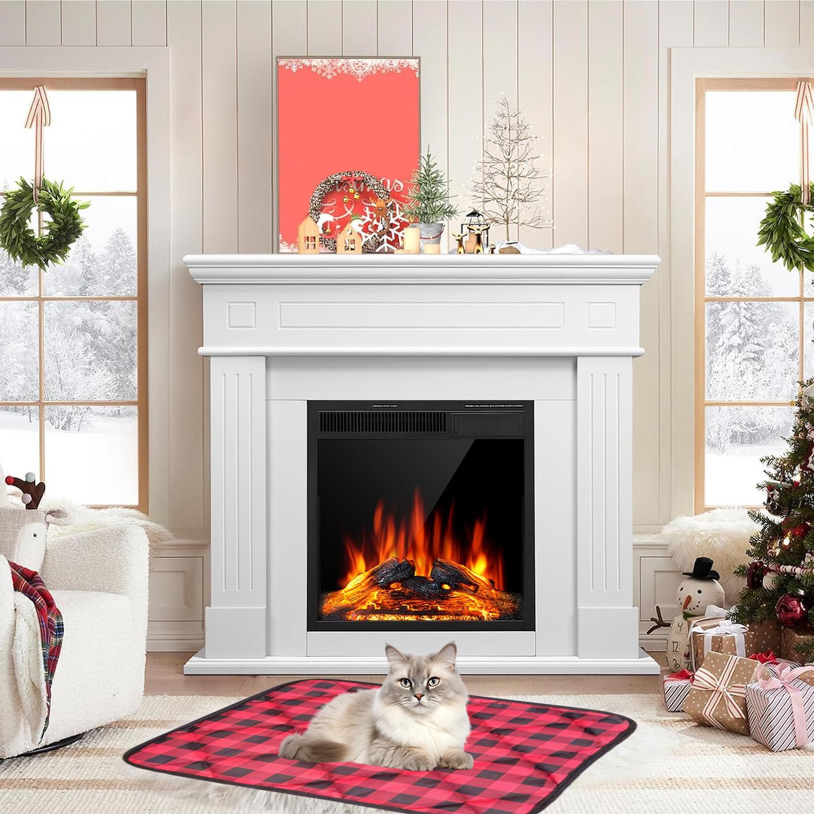 

Dog Mat Warming Dog Mat Bed Washable Anti-Slip Pad Reusable For Floor Car Winter Entryway House Indoor Front Pets CN