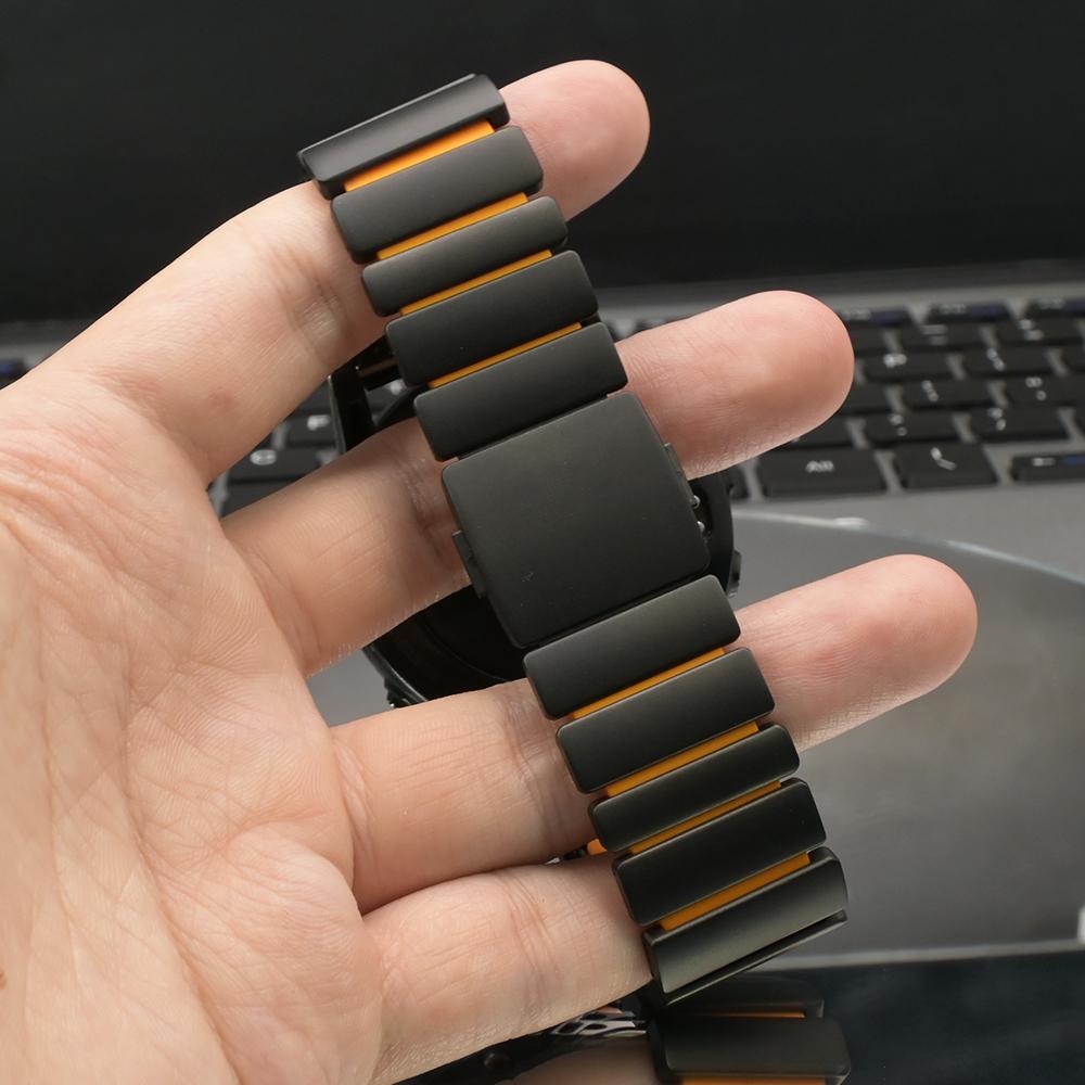 26mm Stainless Steel Metal Strap for Garmin Watch Enduro 3 2 Fenix 8 7X Pro 51mm Fenix 6X Rubber Men Band for Garmin Tactix 7Pro