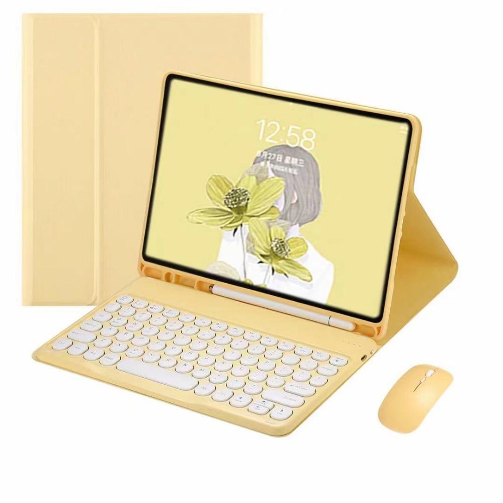 Bluetooth Keyboard Case for iPad Air 6 Pro 11 Split Round Keycap with Pencil Holder 10.2 Inch
