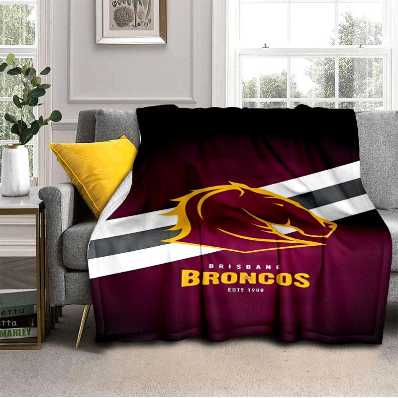 Brisbane Broncos Decke Geeignet für Sofas, Betten, Büros und Camping - Perfektes Geschenk für Halloween Weihnachten
