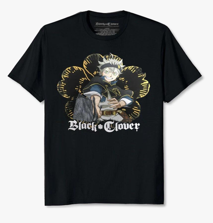 

Black Clover Asta with Demon Dweller Sword Five Leaf Clover Men s T-Shirt Black hot product Y2k Short Sleeves Classic Breathable 3XL