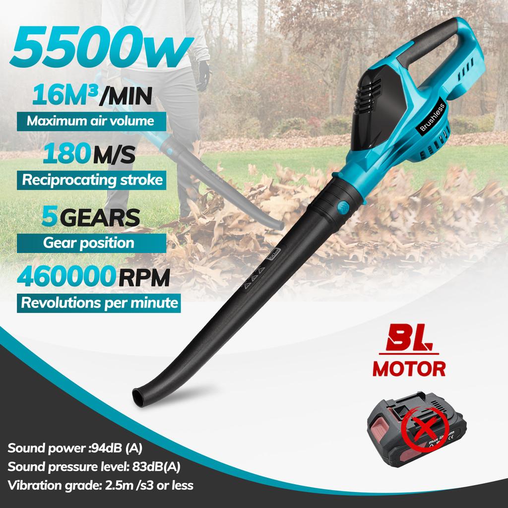 5500W High Power Brushless Electric Air Blower Cordless Portable Snow Leaf Blower Leaves Snow Dust Cleaning Power Tool