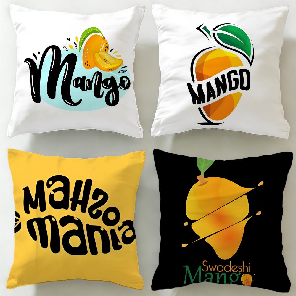 Classic Fashion Brand Mango Cushion Cover Soft EasyWash Pillow Case Versatile for Couch Bed Travel and Office