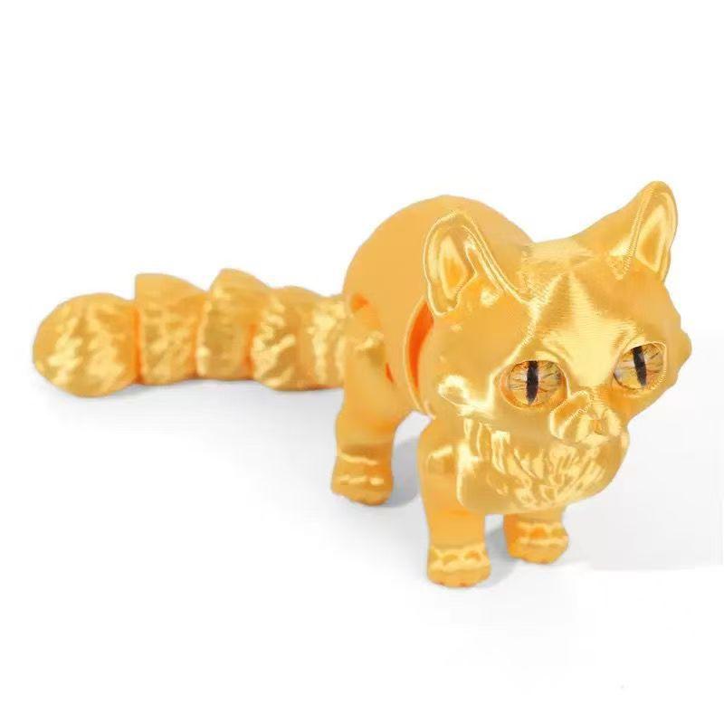 NEW 3D Printed Cat with Multiple Movable Joints for Home Accessories Decor Desk Decoration Children's Gifts Figurine