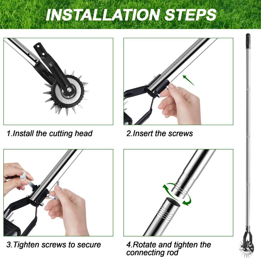 58.3Inch Lawn Edger Wheeled Lawn Tool Universal Edgers for Landscaping