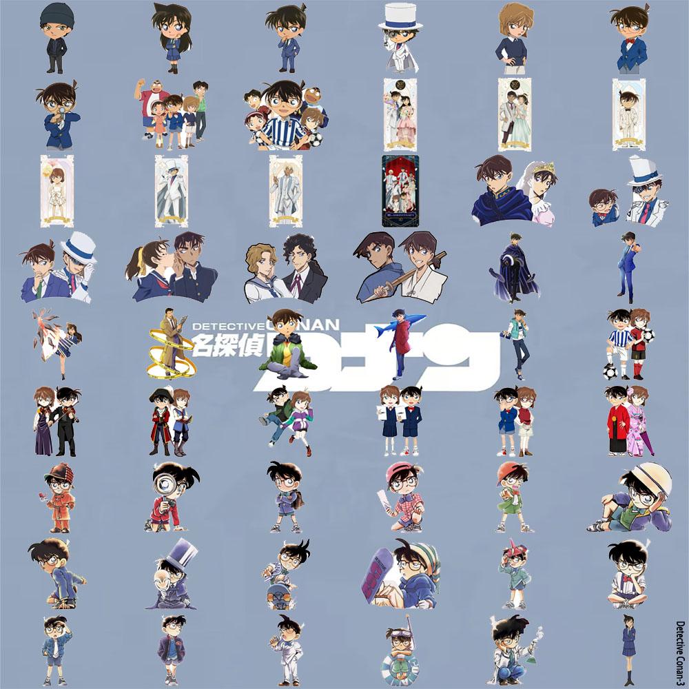 

50Pcs Detective Conan anime stickers waterproof graffiti stickers for children suitable for laptops cool cartoon decals toys and gifts T-19A-3-50Pcs